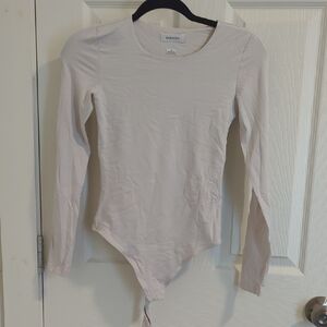 Babaton Women's Off White Long Sleeve Bodysuit